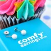 ComfyEarrings Pearl Studs with Comfy Flat Back