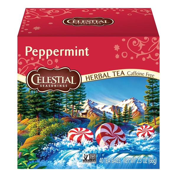 Celestial Seasonings Herbal Tea, Peppermint, 40 Count