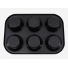 cotta 88655 Tiffany Muffin Pan (6 pieces), Black, Outer Dimensions: