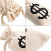 Boao 24 Piece Canvas Money Bag Pouch with Drawstring Closure