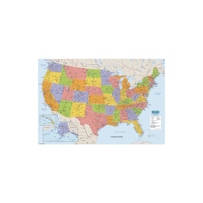 House of Doolittle Write On/Wipe Off Laminated United States Map