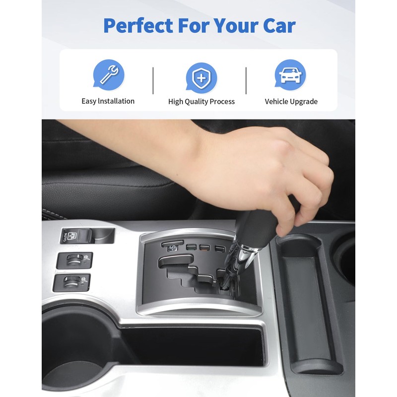 DSWSQ LHD Matte Black Center Gear Shift Panel Cover Trim