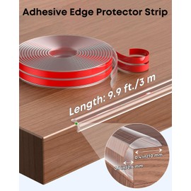 Uniclife Edge Protector Strip, Baby Proofing Corner Guards & Edge Protectors, Corner Protector, Edge Protector for Baby Safety, Clear Edge Guard, Covers for Sharp Edges, 3 m