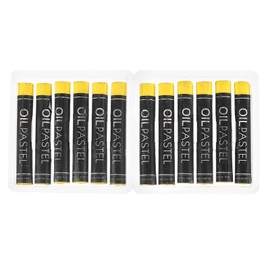 PATIKIL Yellow Oil Pastels, 12Pcs Soft Oil Crayons Creamy Pastels Stick Art Supplies for Art Painting Drawing Blending Graffiti for Artists Beginners