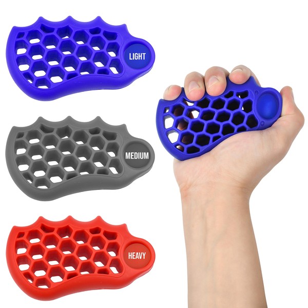 LoGest Finger Strengthener Devices 3-Piece Set - Includes 3 resistance Exerciser Levels - Designed for Comfortable Use - Hand Grip Strengthener Therapy to Improve Hands Dexterity and Performance