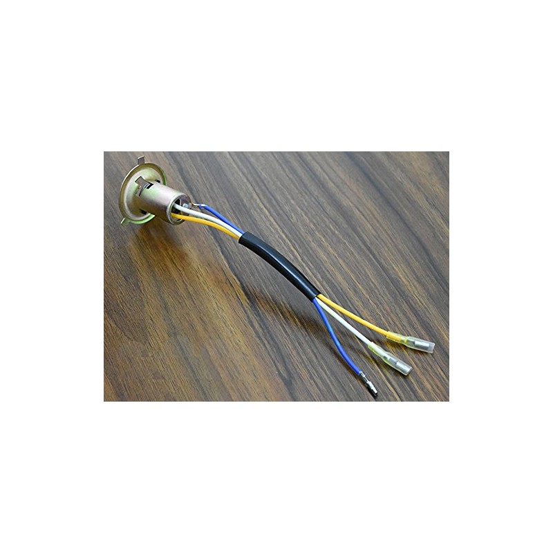 2x BA20D H6M Socket Base Holder 3 Cable Adapter for