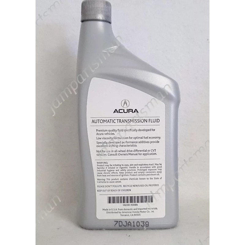 GENUINE Acura ATF DW-1 Automatic Transmission Fluid (pack of 2)