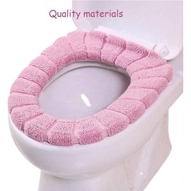 Toilet Seat Covers, Toilet Seat Covers Universal Toilet Seat Mat, Washable, Soft, Thicker, Stretchy, Suitable for Most O-U Toilets in the Family