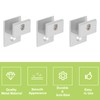 UFURMATE h-Shape Glass Clamp - 8 Pcs Silver Aluminum Clips