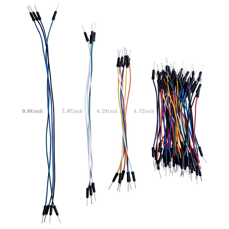 ELEGOO 130pcs Solderless Flexible Breadboard Jumper Wires Kit Male to