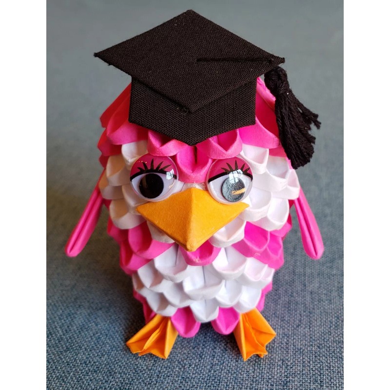Handmade 3D Origami Penguin Scholars