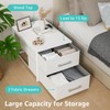 BOLUO Stackable Storage Drawers Closet Organizers and Storage Fabric White