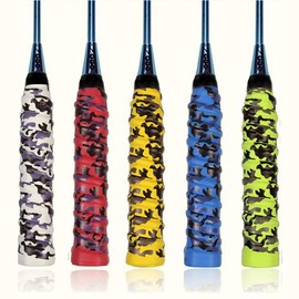Grip Tape, Fashion Camouflage Tennis Grip Tape, Shock Absorption, Soft and Abrasion Resistant Grip Tape for Rackets, Anti-Slip, Sweat Absorbent, Breathable, Grip Tape for Badminton, Tennis Racquet,