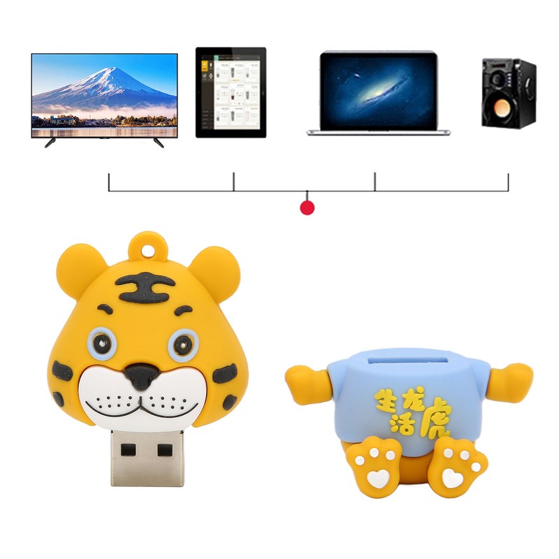 U Disk Cartoon Tiger USB Stable High Speed Hot Swap