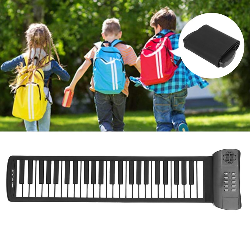 Roll Up Piano 49 Keys 4D Surround Sound USB Battery
