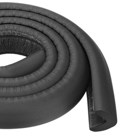 M METERXITY 2-Pack Corner Guards Edge Protectors, 6.5 Ft/2m Soft NBR Rubber Foam Bumper Guard L-Shape for Furniture Corner/Fireplace/Table Edge [Black]