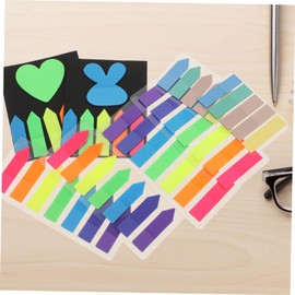 KICHOUSE 1 Set Colorful Sticky Memo Tabs Writable Index Stickers for Books Page Markers for Students Office Use for Organizing Notes Reminders