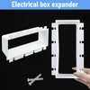 3PCS BE4 Electrical Outlet Box Extenders with 24PCS Screws, (4-Gang)