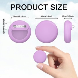 Air Tag Holder for Kids with Pin, Safe Hidden Lightweight GPS Tracker for Kids Compatible with Apple Air Tags for Child, Elderly, Clothing, Pants, Shoe, Backpack (Pink+Purple)