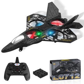 RC Plane 2.4GHz Remote Control Plane L0712 Drone Quadcopter Hovering with Auto Hovering Fighter Aircraft RC Airplane RTF for Beginner, Kids and Adults,3D Flip Airplane Toy