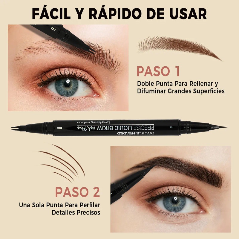 3 En 1 Lapiz Para Cejas Waterproof 3d Delineador De