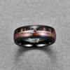 Nuncad Men's Ring, Tungsten Ring, Koa Wood, Walnut Wood, Arrow,