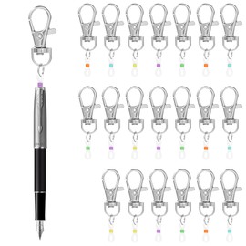 Shimmeroo 20PCS Retractable Pen Holder,Adjustable Pen Holder for Lanyard with Lobster Clasp Badge Pens for Nurses,Teacher,Students Lanyard Accessories