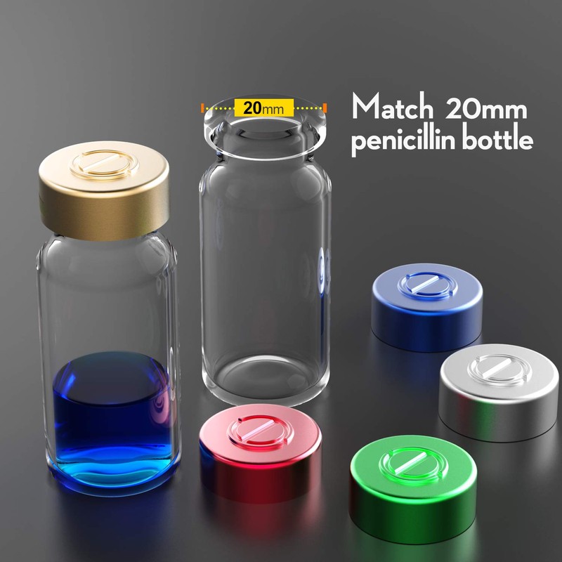 Ks-Tek 20mm Aluminium Cap for Crimp Glass Vial Aluminium Sealing