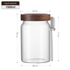 Wissy&Konny Brown Sugar Container 2PACK,Airtight 50 Oz/1.5L Glass Jar with
