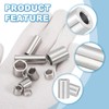 PATIKIL 6 Pcs Stainless Steel Spacers, 5mm ID x 10mm