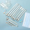 Baluue 12pcs Measuring Lab Spatula Stainless Steel Mini Spatula Micro