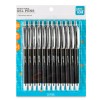 Pen+Gear Retractable Gel Ink Pens, Medium point, 0.7mm, Black Ink,