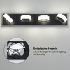 Lanhall 4-Light LED Bathroom Light Fixture Modern Black Vanity Light