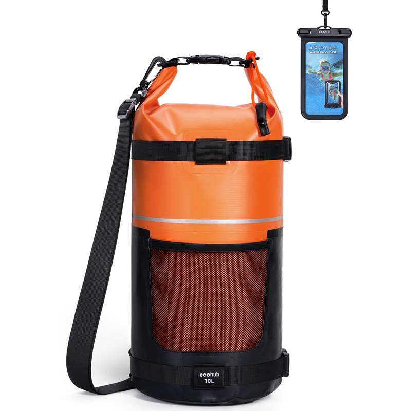 ECOHUB Bolsa Seca Impermeable para Hombres y Mujeres, 5L/10L/20L, Ligera,