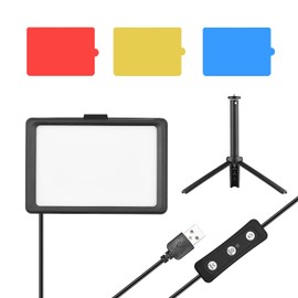 High Brightness LED Video Light Kit, Portable and Colorful Lighting Effects for Video Conference, Live Streaming, Product Photography with 5V USB Power Supply