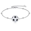 LWQQWL Soccer Bracelet for Women 925 Sterling Silver Sports Jewelry