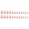 MISUD Short Press on Nails Square Fake Nails Glossy Glue