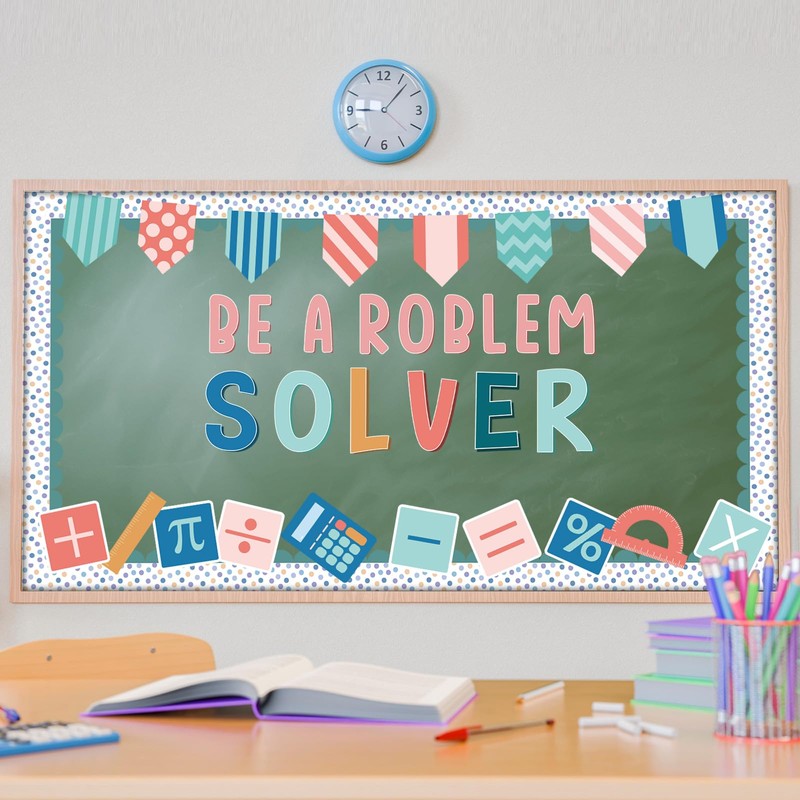 Janlaugh 48 Pcs Math Bulletin Board Decorations Sets be a