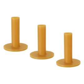 PATIKIL 2.6" Rubber Golf Tees Set of 3 Ball Holder for Outdoor and Indoor Hitting Mats, Yellow