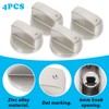 XPOOP 4 x Metal Gas Hob Knobs, 6 mm Rotary