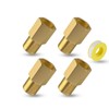 JSMOUID 1/2 Inch Male x 1/2'' Female NPT Brass Pipe
