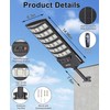 JAYNLT Solar Street Lights, Solar Security Flood Lights, 2 Pack