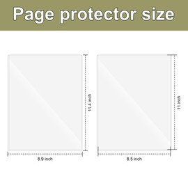 6 Pcs 8.5 x 11'' Rigid Print Protectors, Clear Rigid Top loaders Plastic Paper Page Protectors, Clear Plastic Page Protectors for Photos and Documents