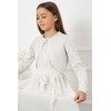 Bolerose Girls' Long-Sleeved Bolero Sparkle Cardigan - Bright silver