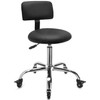 LWADALN Shop Stool with Backrest, Mechanic Garage Stool for Workshop,