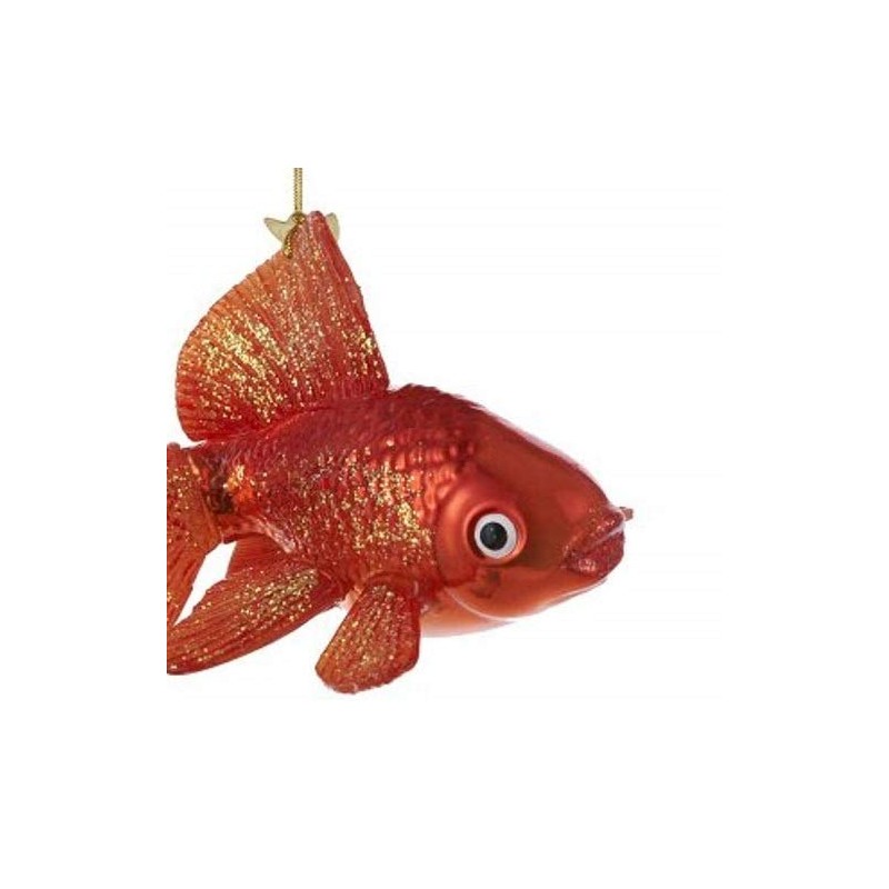 Kurt Adler Noble Gems Glass Goldfish Ornament, 5-Inch