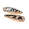 Mia Beauty Medium Rhinestone Snip Snap Barrettes Hair Accessories for