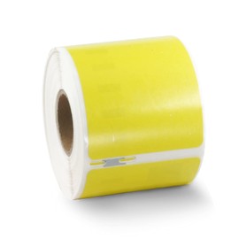 BETCKEY Colored Labels Compatible with Dymo 30323 (2-1/8" x 4") Name Badge Labels, Compatible for Dymo LabelWriter Thermal 450, 4XL & Zebra Desktop Printers [1 Roll, Yellow]