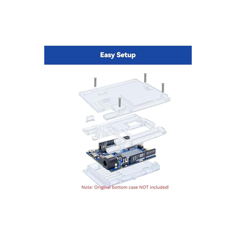 UNIT ELECTRONICS Carcasa de Acrilico para Arduino Uno R3 /