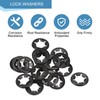 sourcing map M8 20Pcs Bearing Clamp Washer, 65Mn Internal Tooth